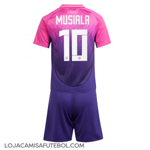 Camisa de Futebol Alemanha Jamal Musiala #10 Equipamento Secundário Infantil Europeu 2024 Manga Curta (+ Calças curtas)